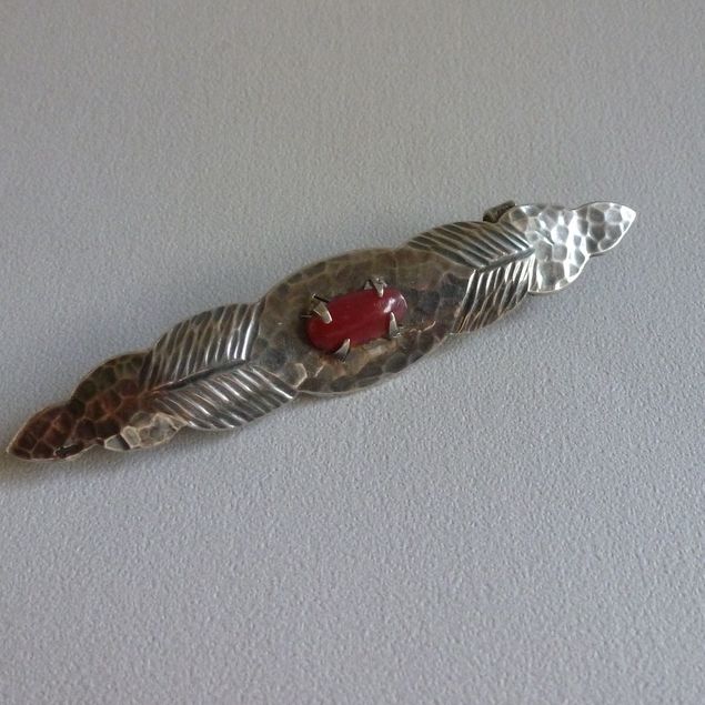 Zilveren Art Deco broche