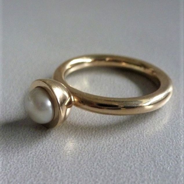 Moderne gouden BRON ring	