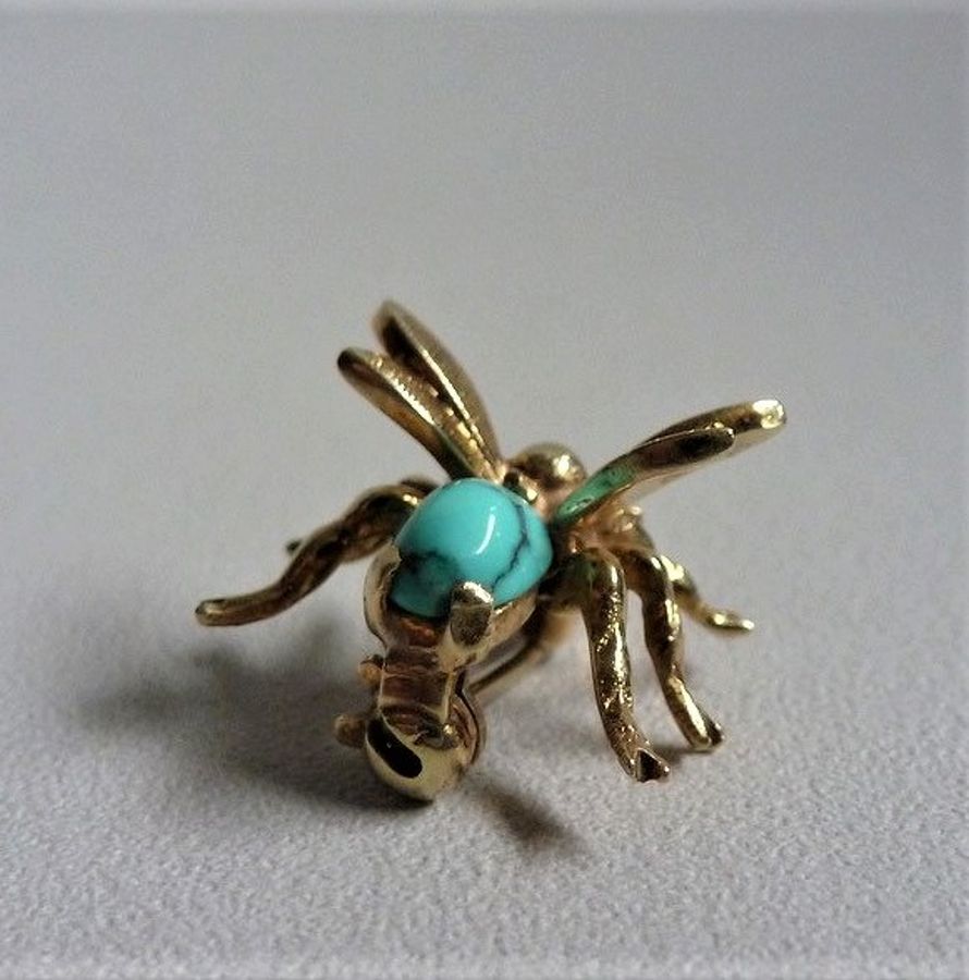 Broche Insecte En Métal Doré - Élégant Et Vintage - Parfait Pour Customiser Vestes Et Sacs