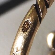 14 kr gouden entourage ring met diamant