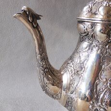 Bijzonder vierdelig Duits zilveren servies