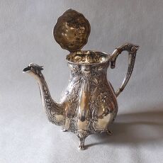 Bijzonder vierdelig Duits zilveren servies