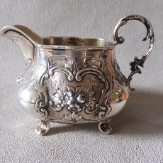 Bijzonder vierdelig Duits zilveren servies