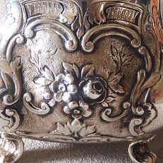 Bijzonder vierdelig Duits zilveren servies