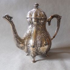 Bijzonder vierdelig Duits zilveren servies