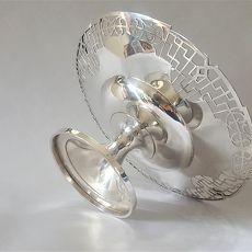 Engels zilveren aardbeienschaal
