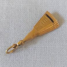 Gouden zes delige waaier kettinghanger