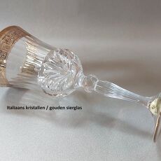 Italiaans kristallen/gouden sierglas