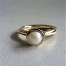 Moderne gouden BRON ring	