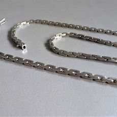 Witgouden Chanel ketting (Massief)