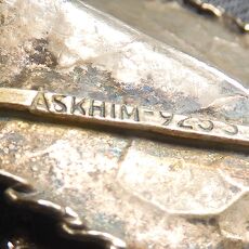 Zilver / vergulde broche