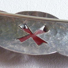 Zilveren Art Deco broche