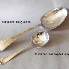Zilveren brijlepel uit 1811