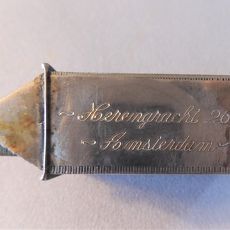 Zilveren miniaturen van grachtenpanden Herengracht Amsterdam